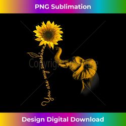 womens you are my sunshine sunflower elephant hippie friend gift v-neck - timeless png sublimation download - challenge creative boundaries