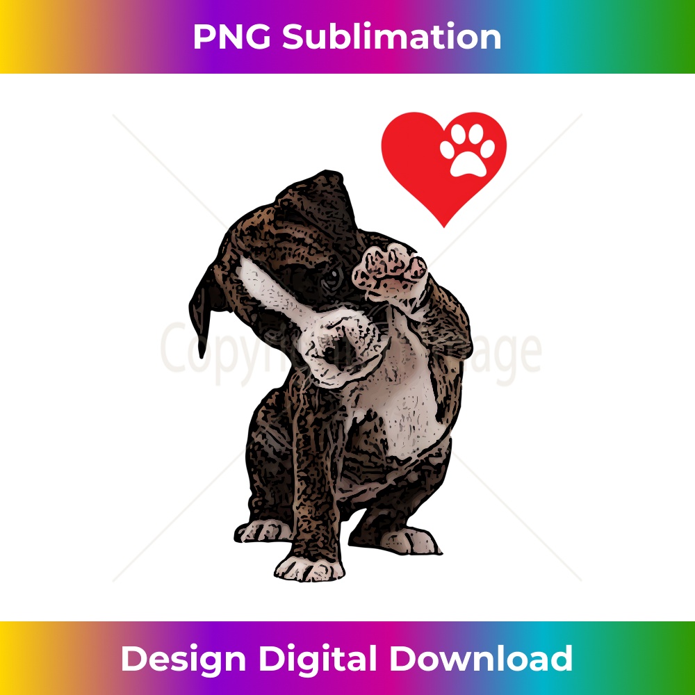 CA-20231219-6551_High Five Heart Bulldog Pup I Love Boxer Dog Lovers Bulldogs Long Sleeve 0016.jpg
