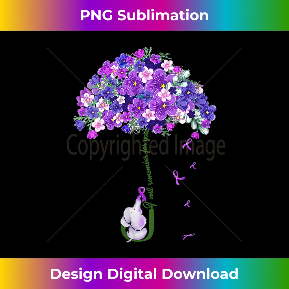 CF-20231219-16070_Womens Alzheimer Awareness Cute Elephant I Will Remember For You V-Neck 3233.jpg