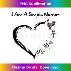 i am a simple woman chicken wine dogs flip flop - innovative png sublimation design - crafted for sublimation excellence
