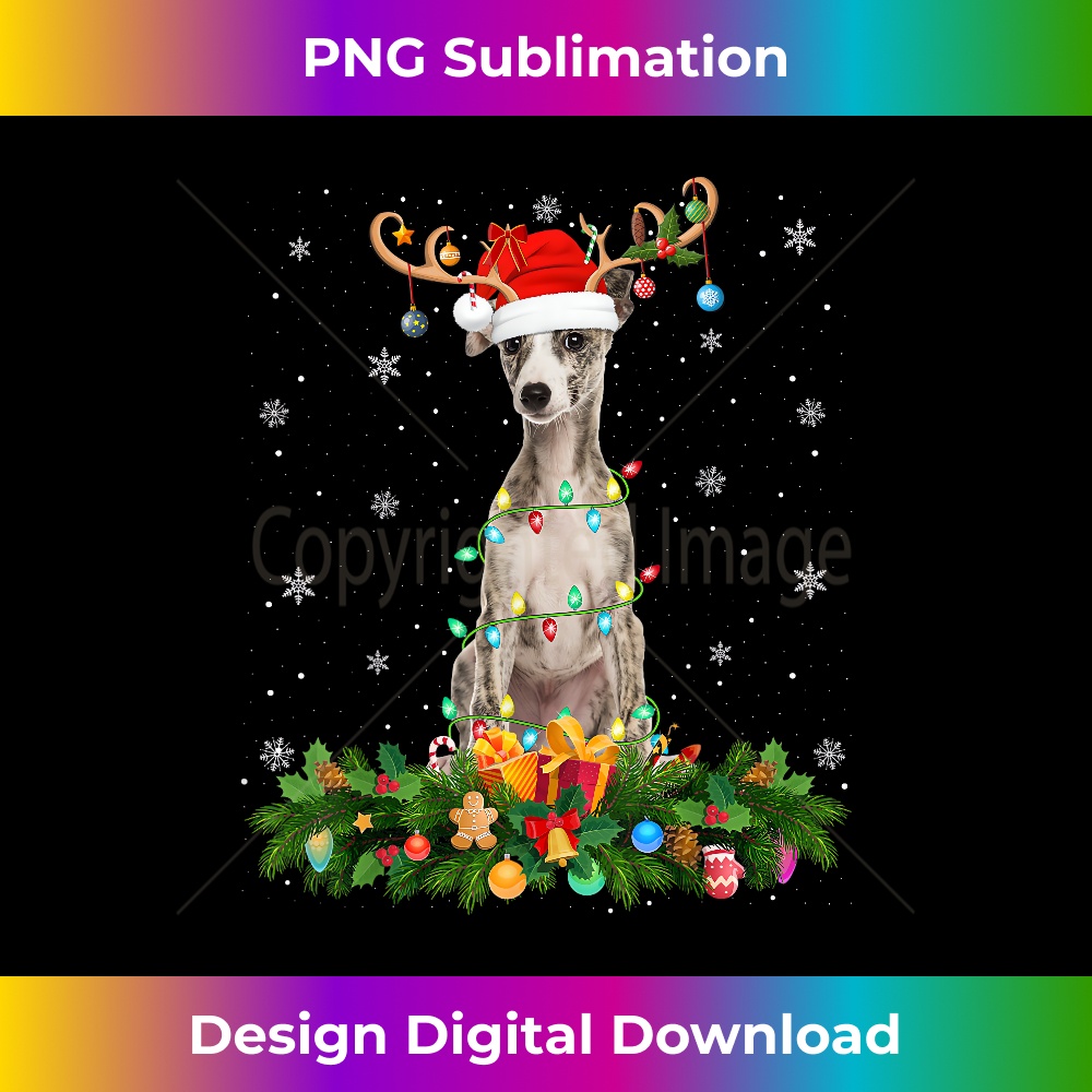 DO-20231219-15895_Whippet Dog Lover Reindeer Hat Whippet Christmas 1136.jpg