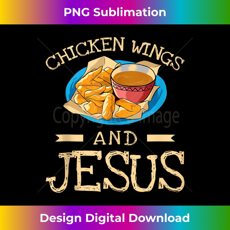 DP-20231219-1502_Chicken Wings And Jesus Foodie Tank Top 3.jpg