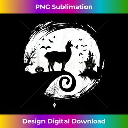 llama halloween costume moon silhouette creepy horror - sublimation-optimized png file - animate your creative concepts
