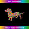 FT-20231219-3375_Dot Day Dachshund - Rainbow Polka Dot Day - Cute Dot Day Dog V-Neck 0022.jpg