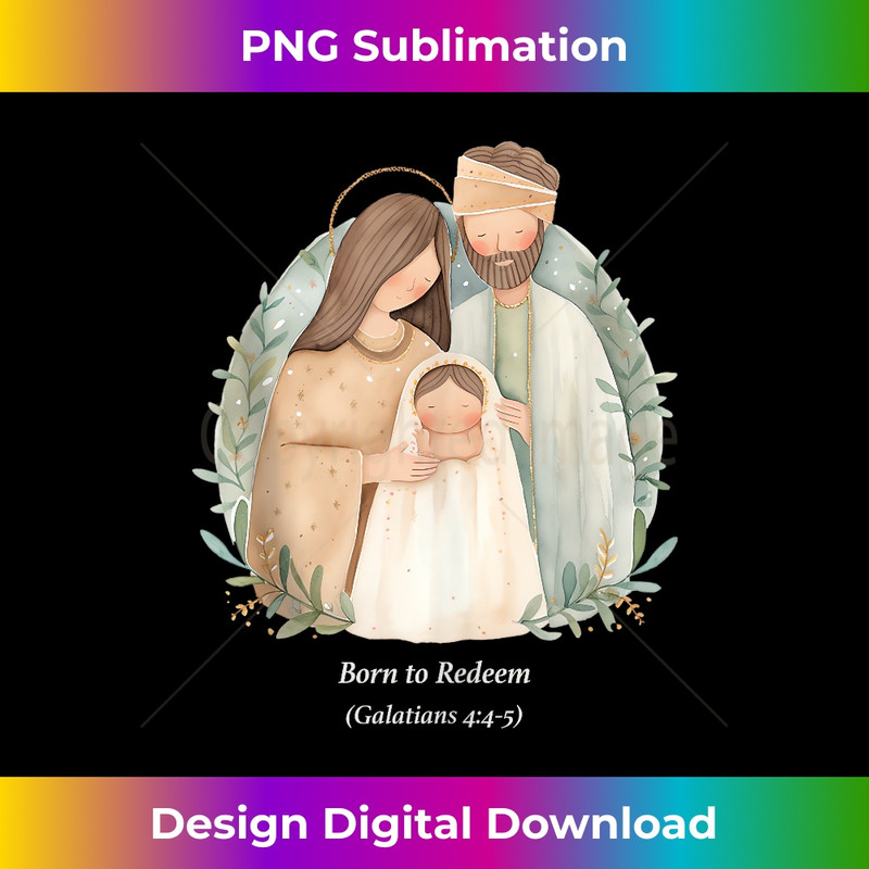 FY-20231219-2064_Christmas Nativity Scene Born to Redeem Religious Xmas Tank Top.jpg