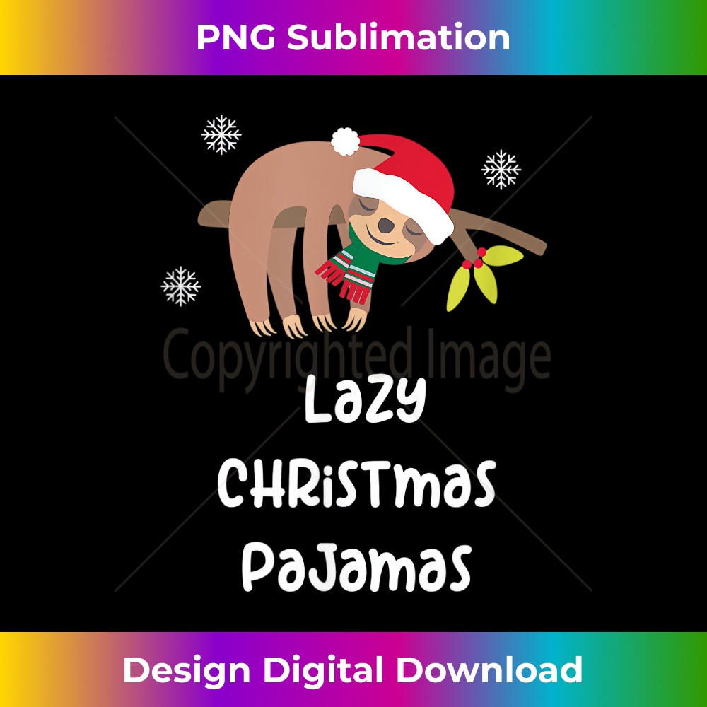 HA-20231219-13548_Sloth in Snow Lazy Christmas Pajamas Holiday Family Pajama 3182.jpg