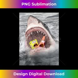 spongebob squarepants shark attack humorous t- - sublimation-optimized png file - infuse everyday with a celebratory spirit