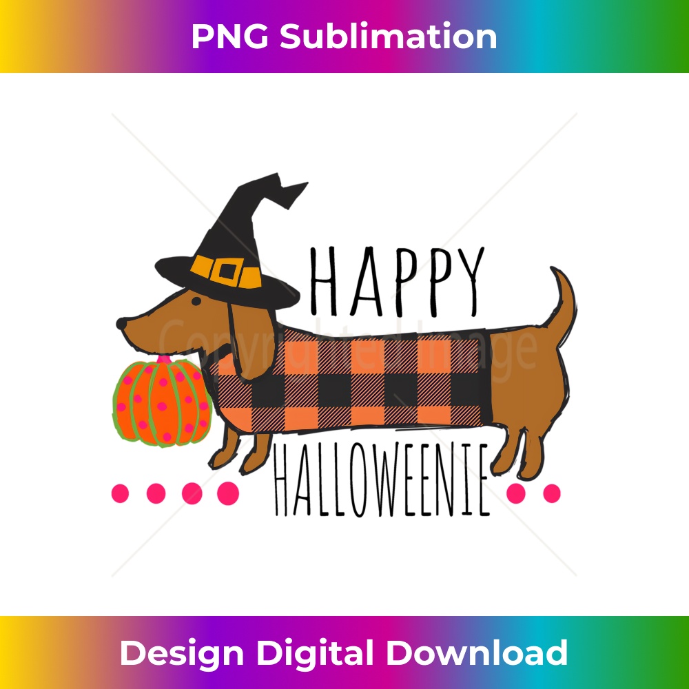 HT-20231219-4907_Funny Happy Halloweenie Dachshund Halloween Buffalo Plaid Sweatshirt 0049.jpg