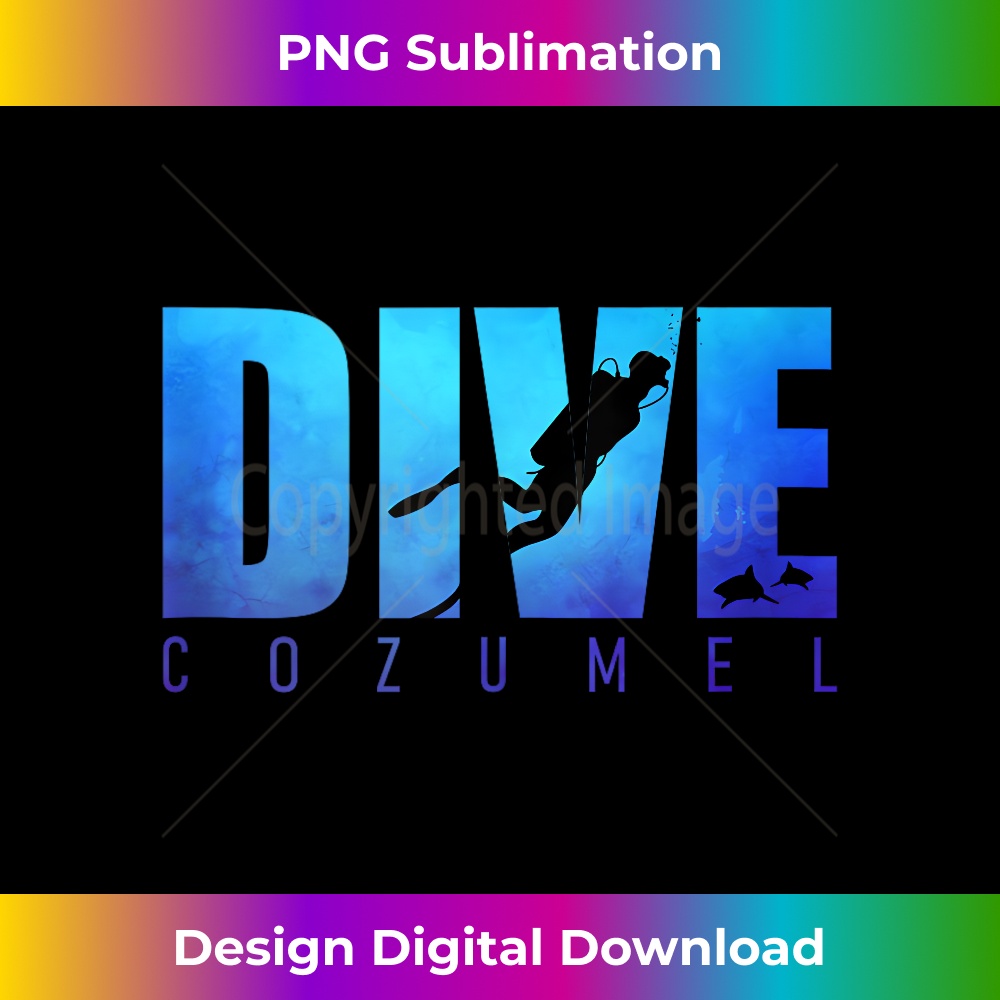 IM-20231219-3225_Dive Cozumel Mexico Diving Trip Scuba Diver Sharks Graphic Tank Top 0641.jpg