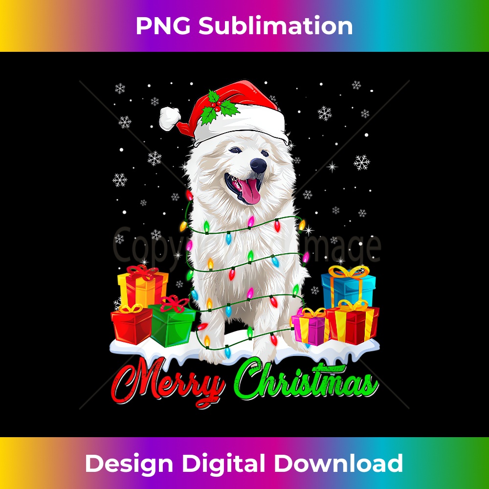 JD-20231219-16072_Womens American Eskimo Dog Lover Merry Christmas Lights Pajama V-Neck 1151.jpg