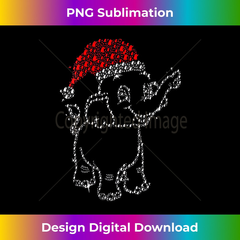 MC-20231219-16199_Womens Diamond Elephant Santa Christmas V-Neck 3254.jpg