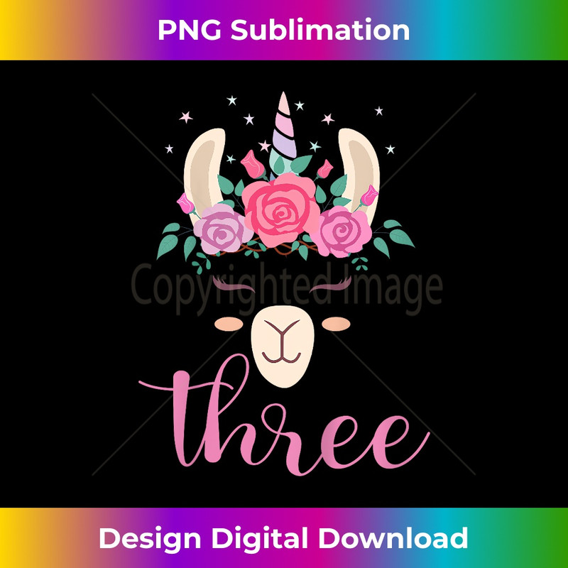 MC-20231219-9599_Kids 3 year Old Llamacorn Birthday Party Llama Unicorn 3rd Gift 0683.jpg