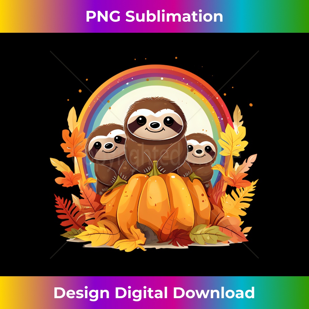 MY-20231219-13859_Sloths On Pumpkin Design Thanksgiving Sloth Long Sleeve 3490.jpg