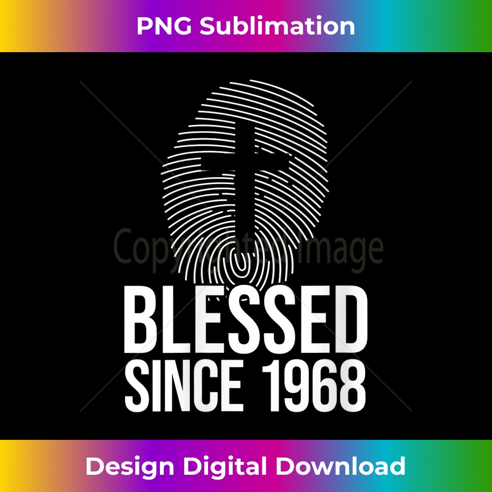 NA-20231219-16108_Womens Blessed Since 1968 Born Year Of Birth Birthday - Jesus V-Neck 1.jpg