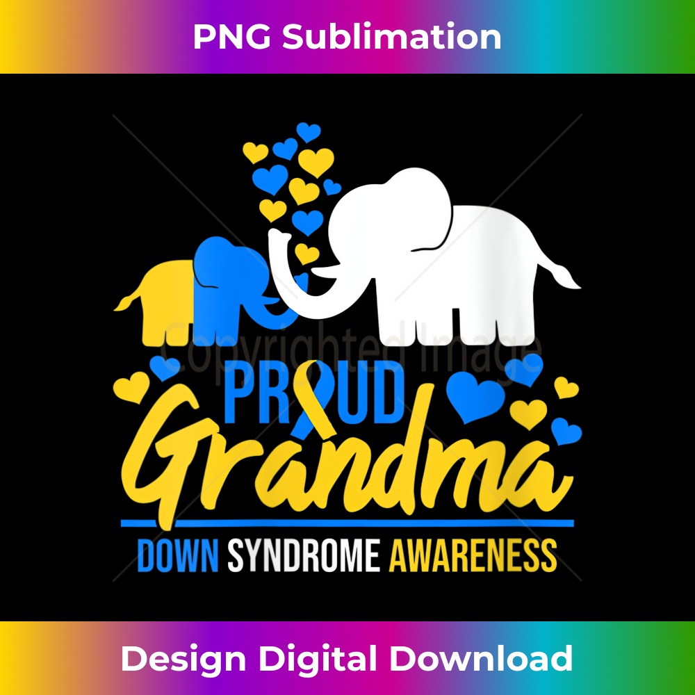 OA-20231219-16647_Womens Proud Grandma World Down Syndrome Awareness Day Elephant T21 V-Neck 3349.jpg