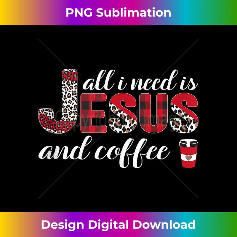 OE-20231219-061_All I Need is Jesus and Coffee Plaid Leopard Print Christian Tank Top 4.jpg