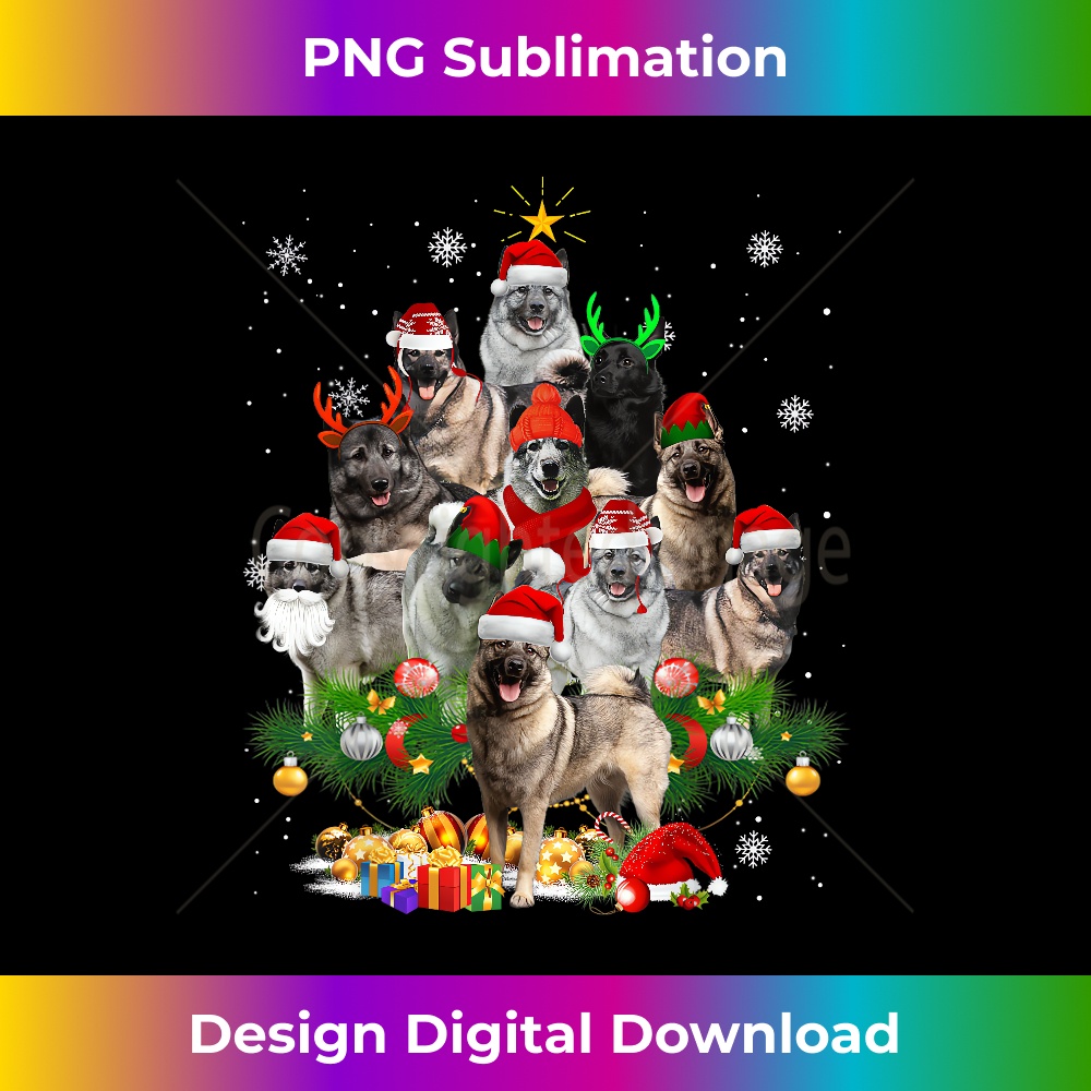 OJ-20231219-11372_Norwegian Elkhound Christmas Tree Lights Funny Dog Xmas Gift 0705.jpg