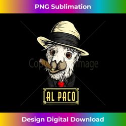 funny alpaca llama mafia gangster al paco gift - bespoke sublimation digital file - challenge creative boundaries