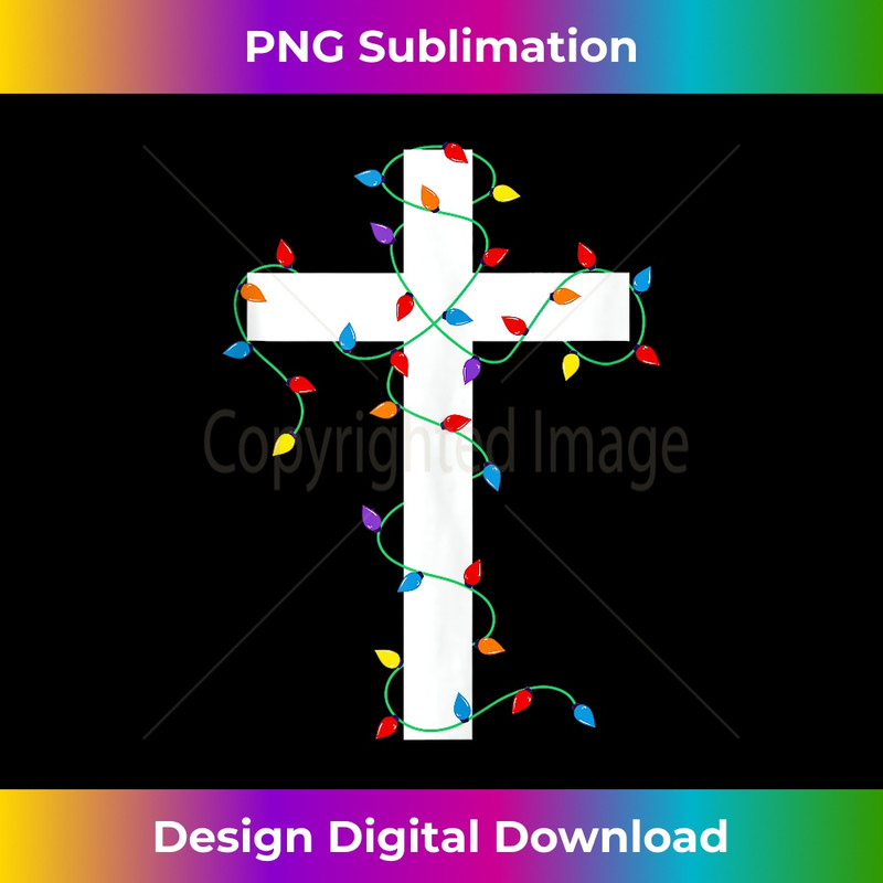 PA-20231219-10650_Merry and Bright Christmas Lights Jesus Cross Minimalist Tank Top 1.jpg
