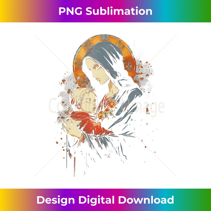 PB-20231219-10479_Mary & Jesus Retro Distressed 90s Goth Grunge Vibes #20 Tank Top.jpg