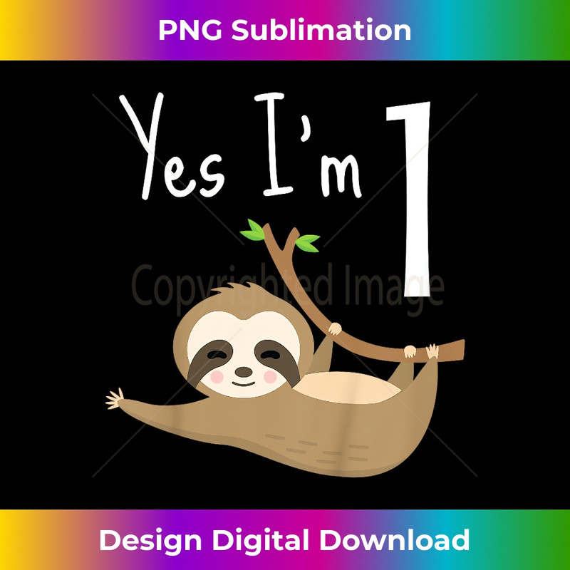 PF-20231219-9595_Kids 1ST Birthday Sloth Yes I'M 1 Year Old Hanging Sleepy Kids 1838.jpg
