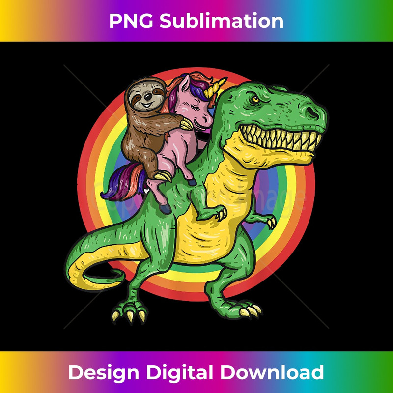 PO-20231219-13811_Sloth Unicorn Riding Trex Dinosaur Animal Lover Kids Gift 3442.jpg