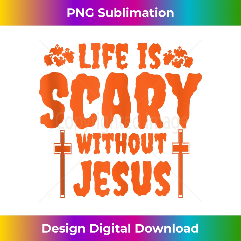 QS-20231219-9983_Life is Scary Without Jesus, Funny Christian Faith Halloween Tank Top 28.jpg
