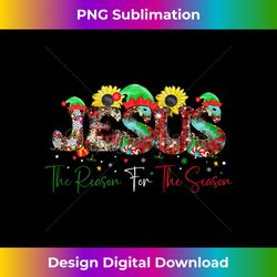 Jesus Is The Reason For The Season Jesus Christian Xmas Tank To - Sleek Sublimation PNG Download - Immerse in Creativity with Every Design