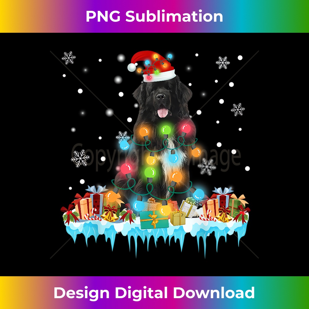 RD-20231219-10004_Lighting Xmas Tree Santa Newfoundland Dog Christmas Long Sleeve 0621.jpg