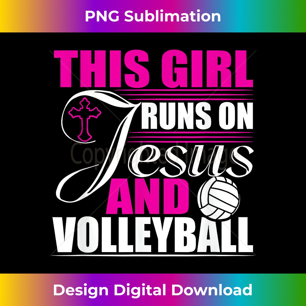 RD-20231219-14850_This Girl Runs on Jesus and Volleyball Christian God Gift.jpg