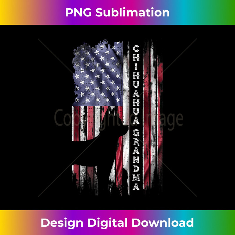 RE-20231219-15638_Vintage USA American Flag Proud Chihuahua Grandma Silhouette 1090.jpg