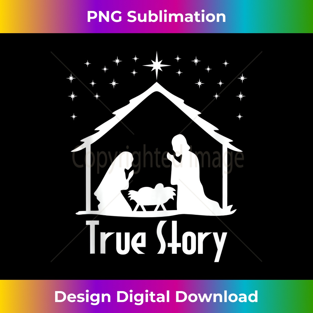RO-20231219-15126_True Story of Jesus Birth Nativity Christmas Religious Gift Tank Top 1.jpg