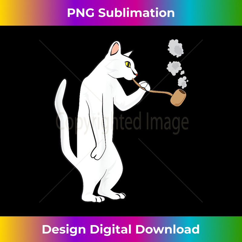 SG-20231219-1377_Cat smoking a Pipe Funny Kitte tee 0102.jpg