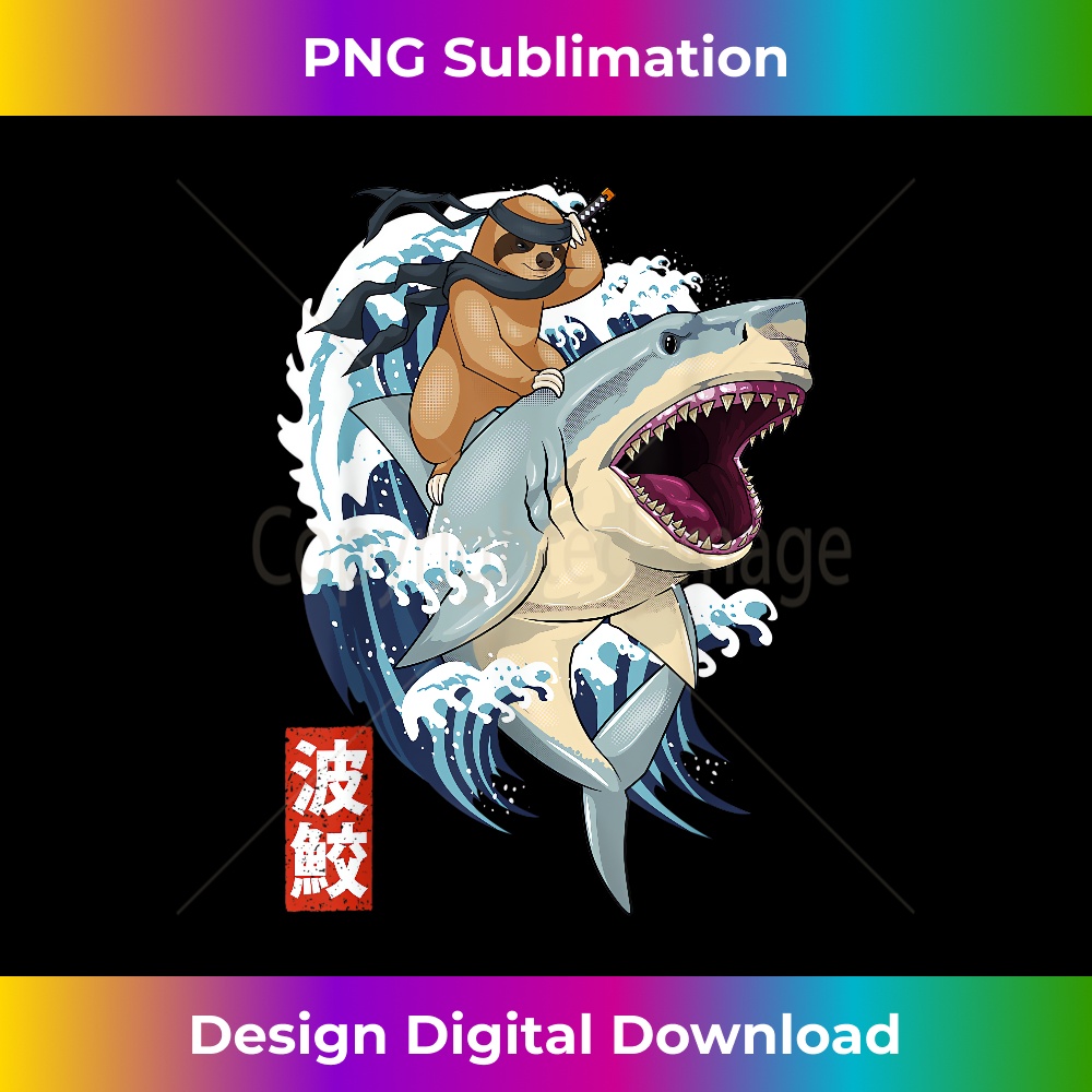 SM-20231219-12607_Retro Japanese Samurai Sloth Shark Vintage Kanagawa 2864.jpg