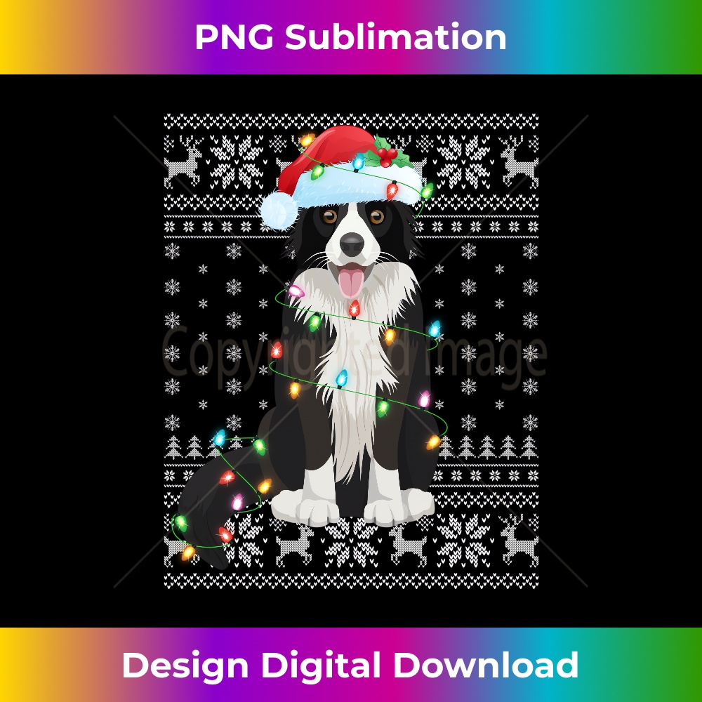 SP-20231219-16918_Xmas Lighting Santa Hat Ugly Border Collie Christmas Long Sleeve 1243.jpg
