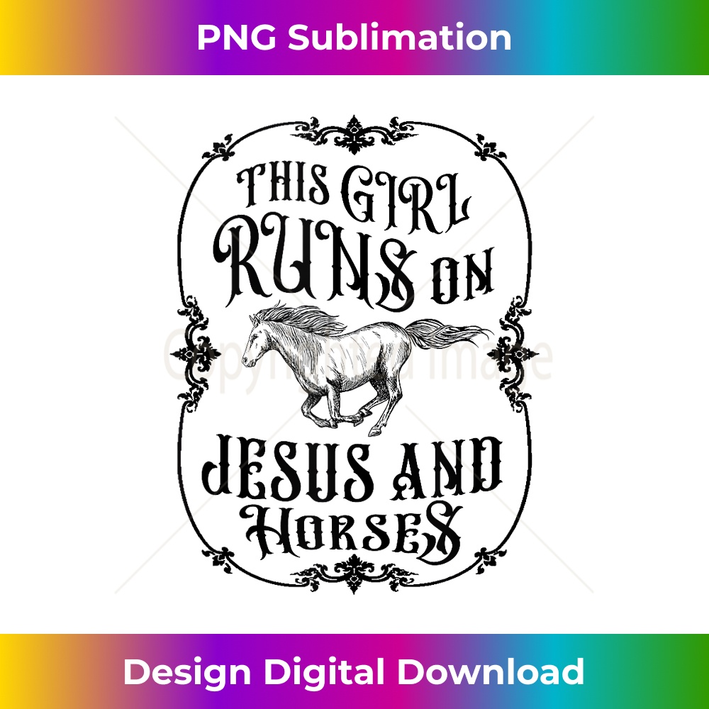 TA-20231219-14814_This Girl Runs On Jesus And Horses Horse Riding Equestrian Tank Top 1.jpg