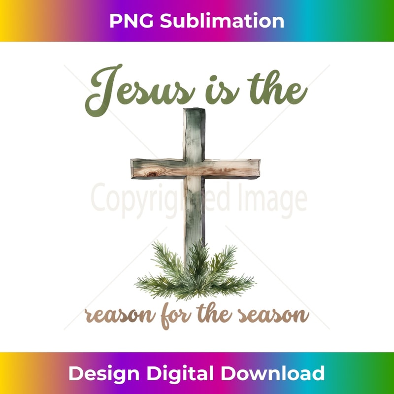 TK-20231219-8676_Jesus is the reason for the season Christ Christmas cross Tank Top 2.jpg