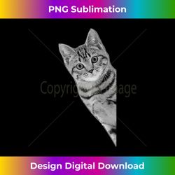 peeking around the corner cat tshirt - pet cats peek t- - classic sublimation png file - tailor-made for sublimation craftsmanship