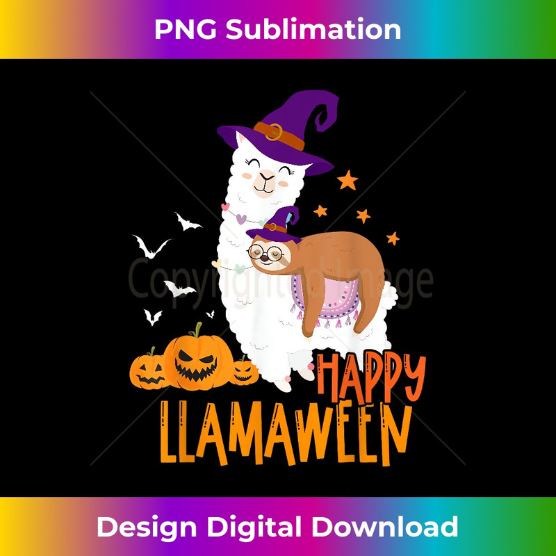 TY-20231219-6423_Happy Llamaween LLama Sloth Halloween Costume Kids Gifts 0540.jpg