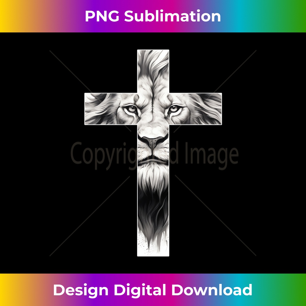 UK-20231219-8803_Jesus Lion of Judah cross king Faith Long Sleeve 1.jpg