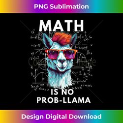 math is no prob-llama math teacher student scientist - futuristic png sublimation file - striking & memorable impressions
