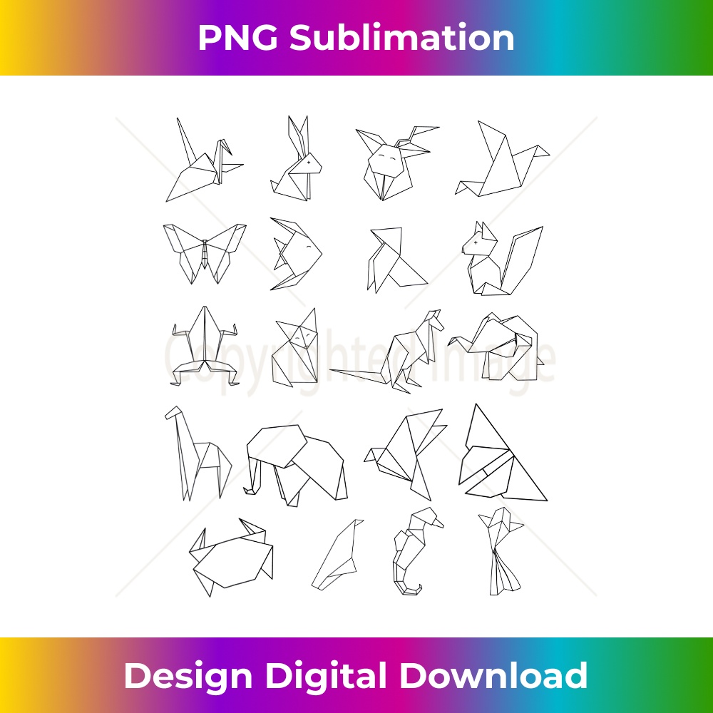 US-20231219-11640_Origami Animal Set Japanese Otaku Japan Paper Minimalist Art 2412.jpg