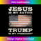 VG-20231219-16471_Womens Jesus Is My Savior, Trump Is My President V-Neck 1.jpg