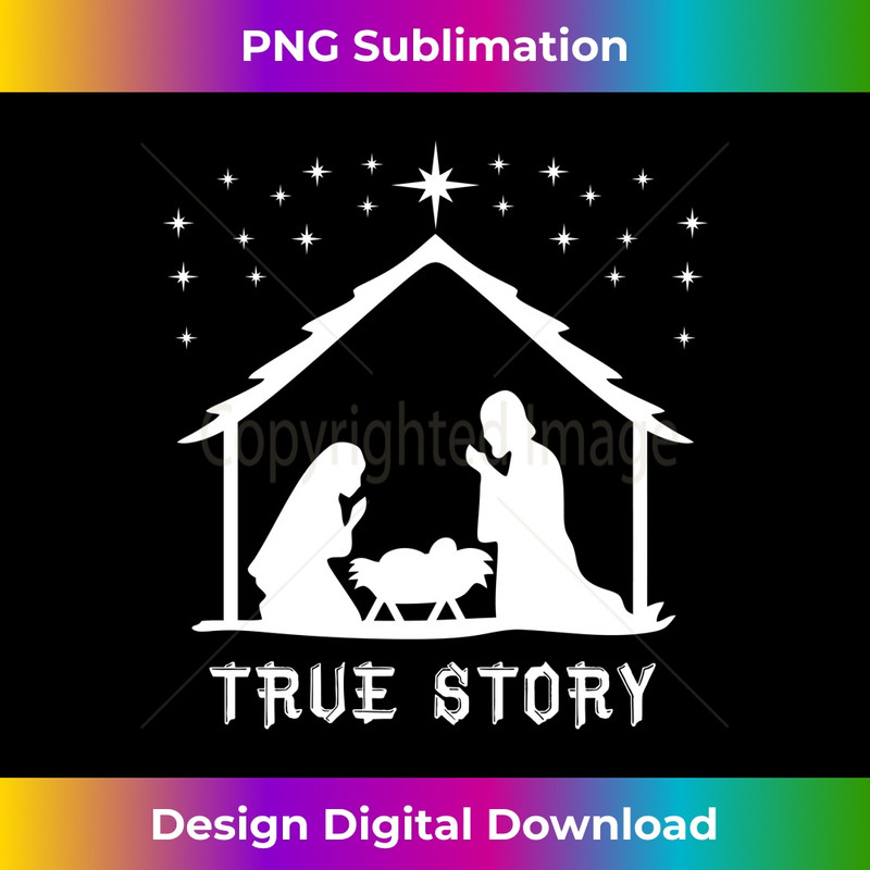 VI-20231219-15124_True Story of Jesus Birth Christmas Nativity Catholic Long Sleeve.jpg