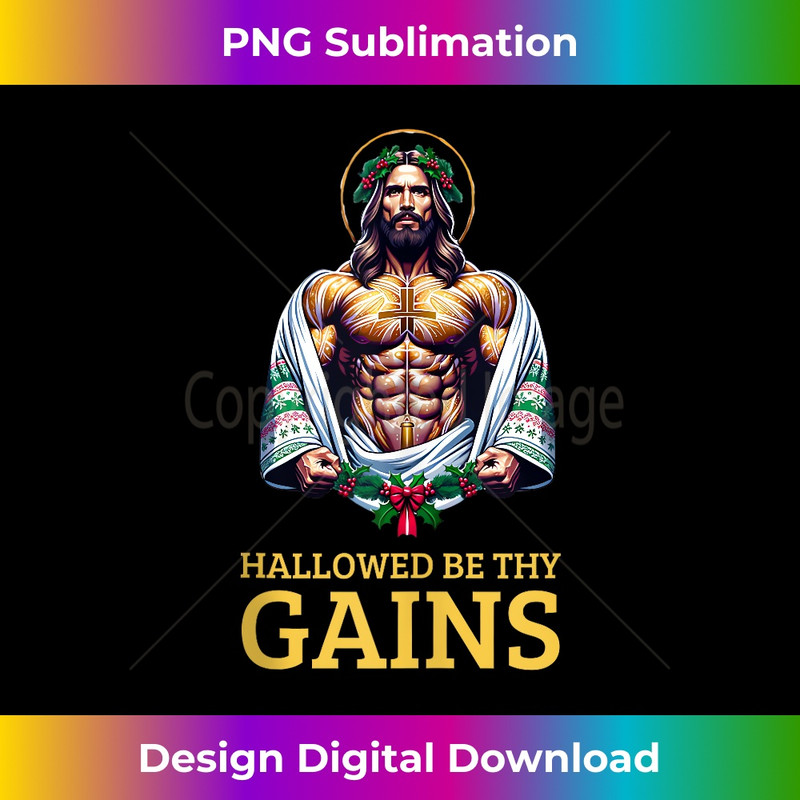 VM-20231219-6272_Hallowed Be Thy Gains Funny Muscle Jesus Tank Top 1.jpg