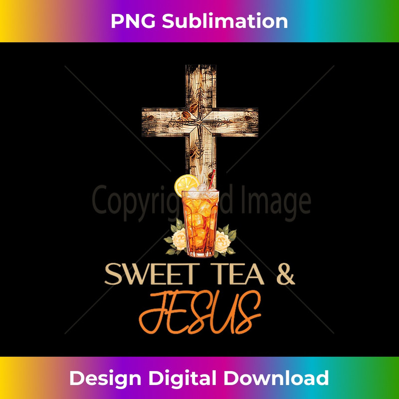 VN-20231219-12369_Raised on Sweet Tea and Jesus Simple Southern Mom Tank Top.jpg