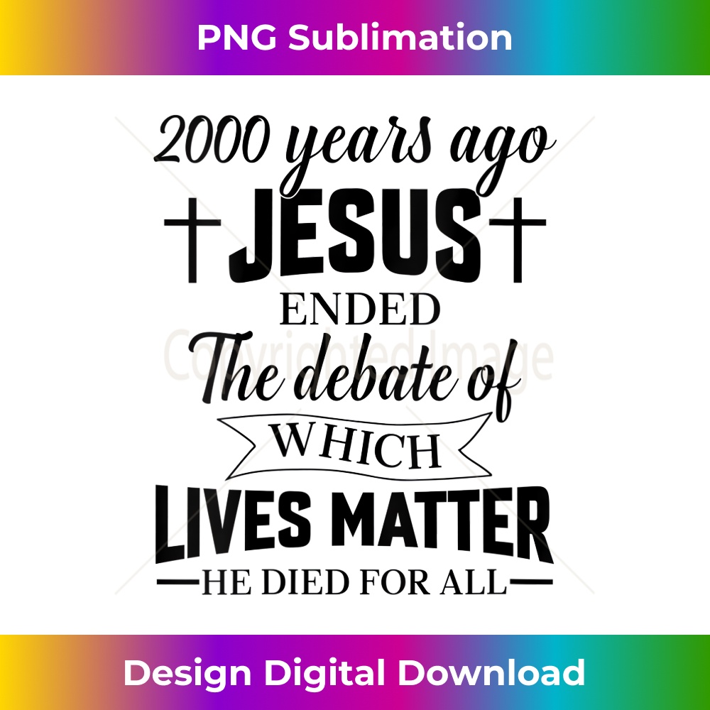 VR-20231219-16053_Womens 2000 Years Ago Jesus Ended the Debate Christians Believe V-Neck 1.jpg