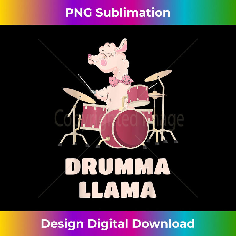 VR-20231219-3414_Drummer Girl Llama Funny Drum Drumming Gift For Women 0298.jpg