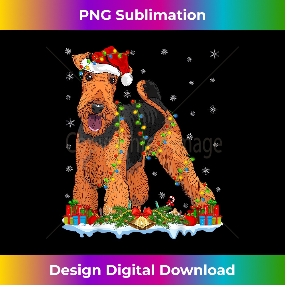 VV-20231219-16895_Xmas Family Matching Santa Airedale Terrier Dog Christmas 1222.jpg