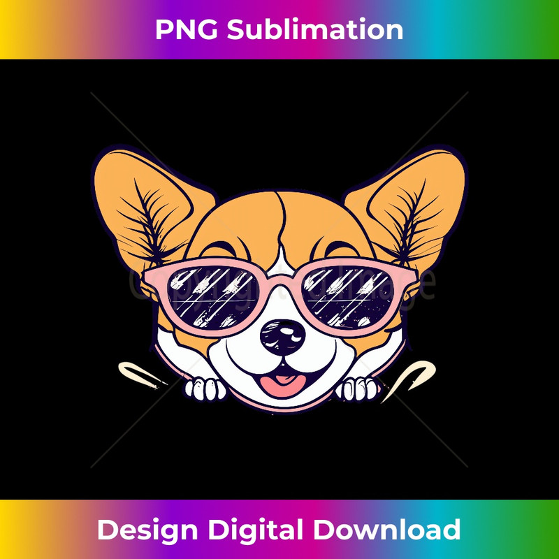 WN-20231219-15437_Vintage Cool Corgi for Boys Kids Dog with Sunglasses Long Sleeve 1045.jpg